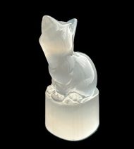 セレナイト製ねこの置物後ろ1