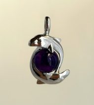 イルカ×アメジストペンダントトップ