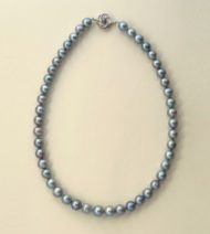 天然グレイパールネックレス