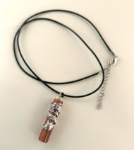 茶金石×龍ペンダントトップ